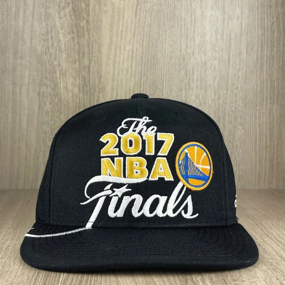 2017 NBA Finals Golden State Warriors Adidas Mens Cap Embroidered Snapback Black